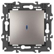 Выключатель Elegance 14-1102-16 250В 10АХ с подсветкой титан Эра Б0065785