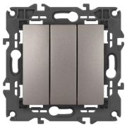 Выключатель 3-кл. Elegance 14-1107-16 250В 10АХ титан Эра Б0065799